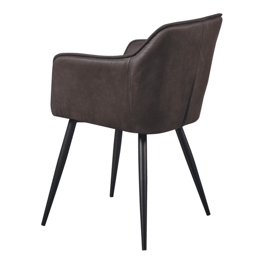 Conjunto de 2 cadeiras de jantar Birmingham com braços 81x57x53 cm - Castanho escuro en.casa Conjunto de 2 cadeiras de jantar Birmingham com braços 81x57x53 cm - Castanho escuro en.casa