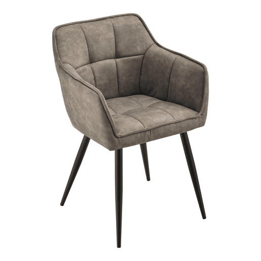 Conjunto de 4 cadeiras de jantar Birmingham com braços 81x57x53 cm - Taupe en.casa