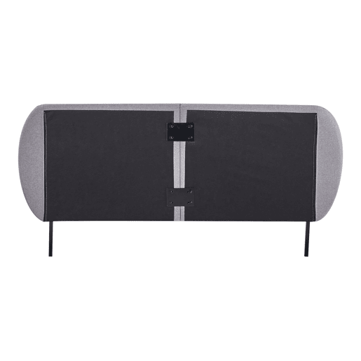 Cama estofada Porvoo com cabeceira têxtil e colchão 140x200cm - Cinzento en.casa