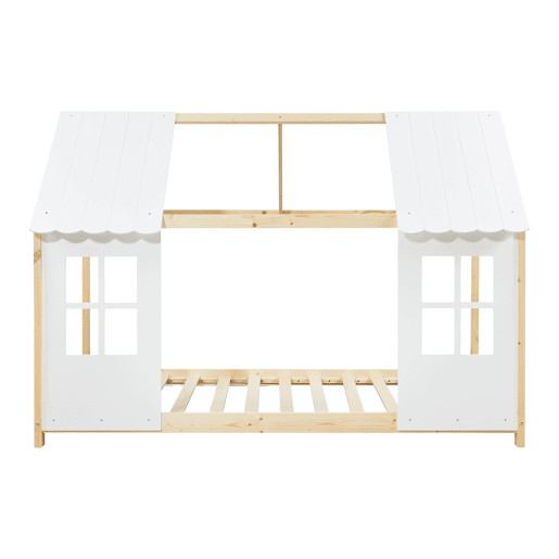 Cama de criança Tostedt com colchão 90x200 cm - MadeiraBranco en.casa