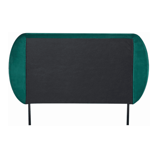 Cama estofada Porvoo com cabeceira de veludo 90x200cm - Verde escuro en.casa