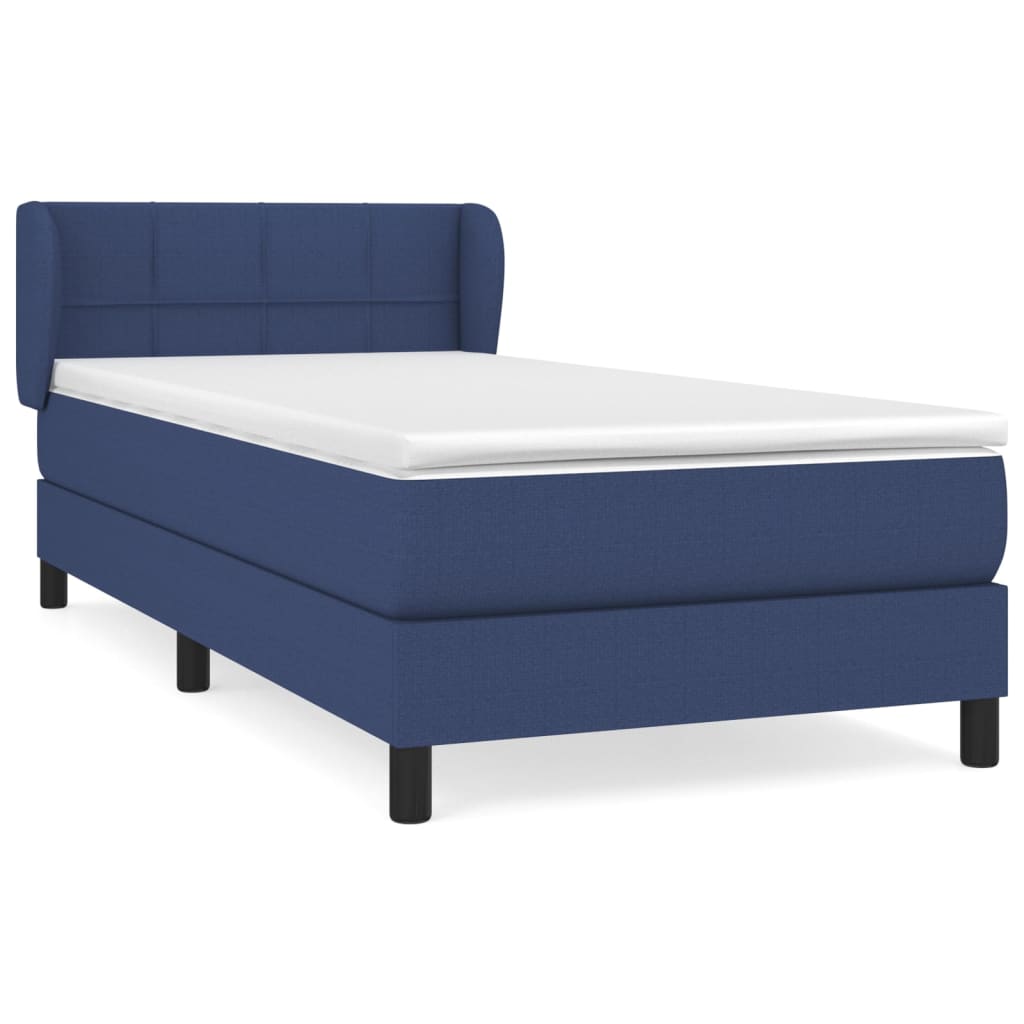 Cama box spring 90x200 Azul