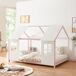 Cama para niños Tostedt en forma de casa con ventanas pino 207x127 Cama para niños Tostedt en forma de casa con ventanas pino 207x127 Blanco/ Gris