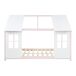 Cama para niños Tostedt en forma de casa con ventanas pino 207x127 Cama para niños Tostedt en forma de casa con ventanas pino 207x127 Blanco/ Gris
