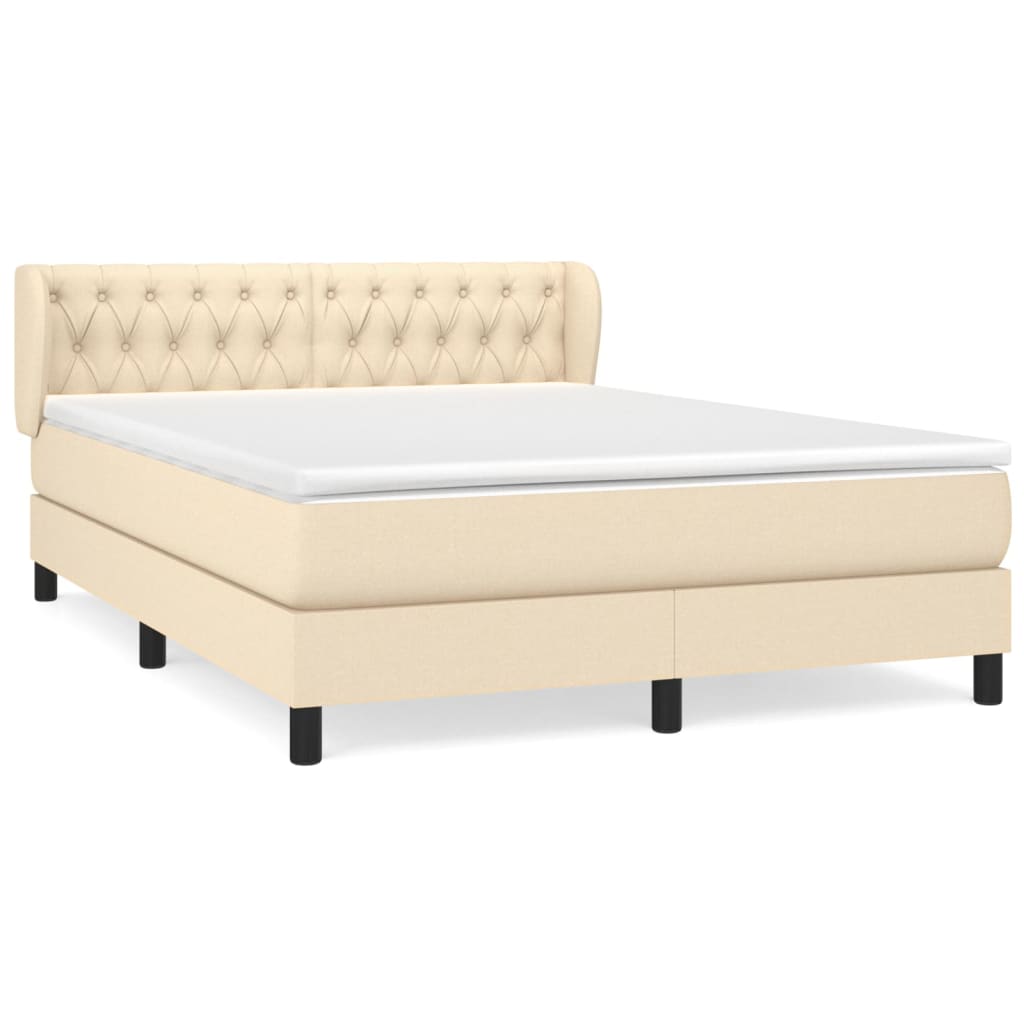 Cama box spring 140x190 Crema