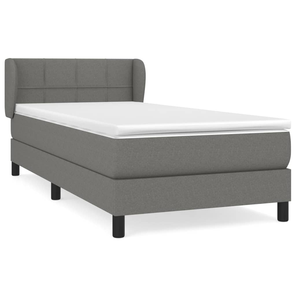 Cama box spring 100x200 Gris Oscuro