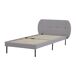Cama tapizada Porvoo con cabecero somier textil 207x124 Cama tapizada Porvoo con cabecero somier textil 207x124 Gris