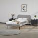 Cama tapizada Porvoo con cabecero somier textil 207x124 Cama tapizada Porvoo con cabecero somier textil 207x124 Gris