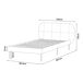 Cama tapizada Porvoo con cabecero somier textil 207x124 Cama tapizada Porvoo con cabecero somier textil 207x124 Gris