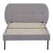 Cama tapizada Porvoo con cabecero somier textil 207x124 Cama tapizada Porvoo con cabecero somier textil 207x124 Gris