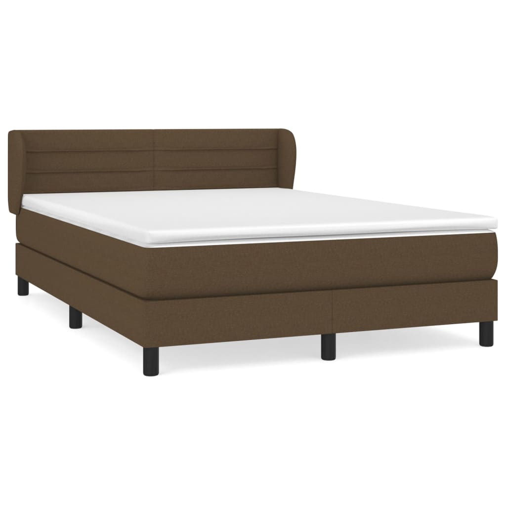 Cama box spring 140x200 Marrón