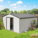 Cobertizo de Jardín Acero Galvanizado Outsunny Cobertizo de Jardín Acero Galvanizado Outsunny Gris