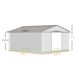 Cobertizo de Jardín Acero Galvanizado Outsunny Cobertizo de Jardín Acero Galvanizado Outsunny Gris