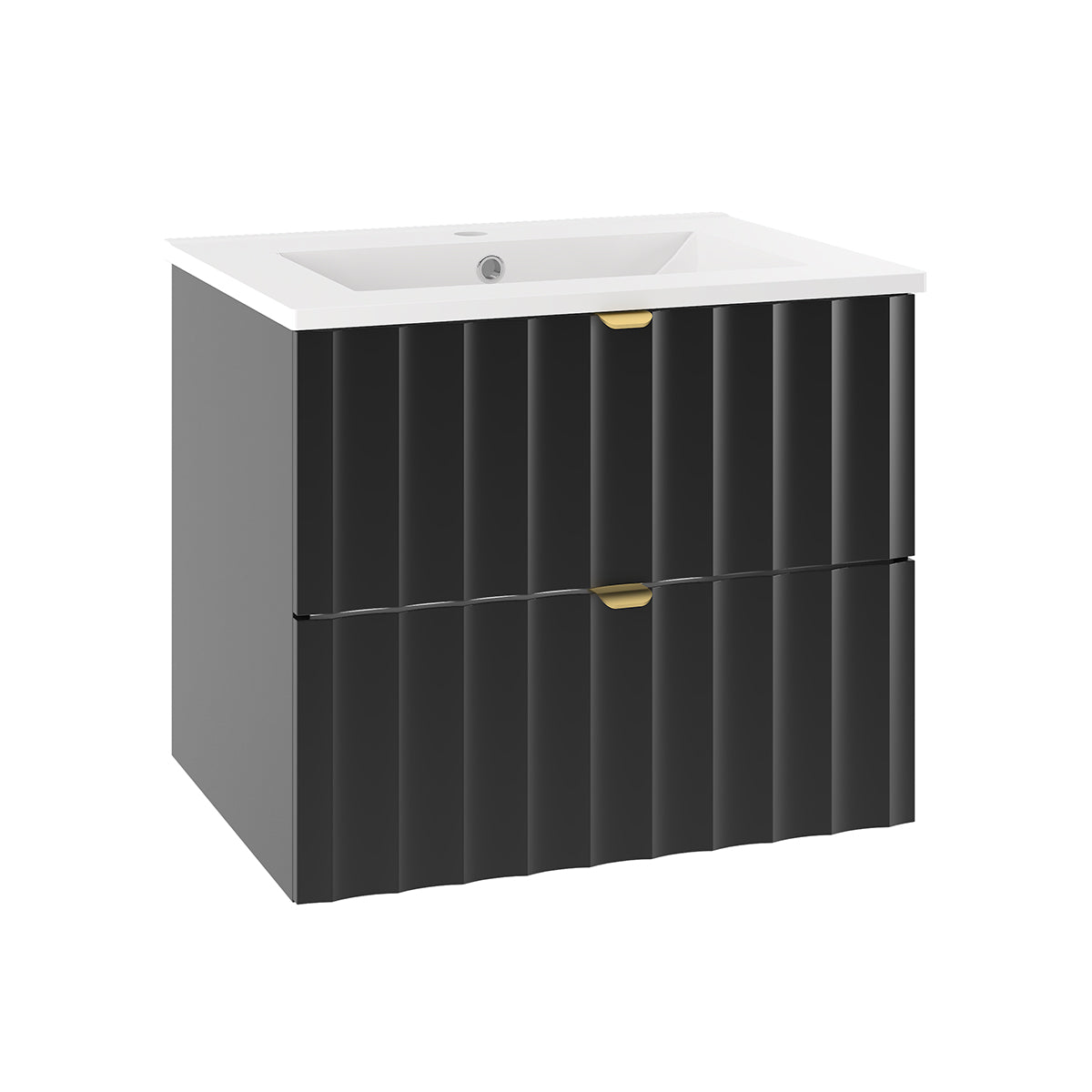mueble lavabo individual encastrado 60cm lexa negro