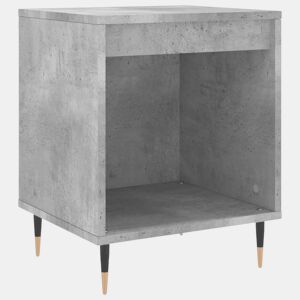 vidaXL Mesa de cabeceira 40x35x50cm derivados madeira cinzento cimento
