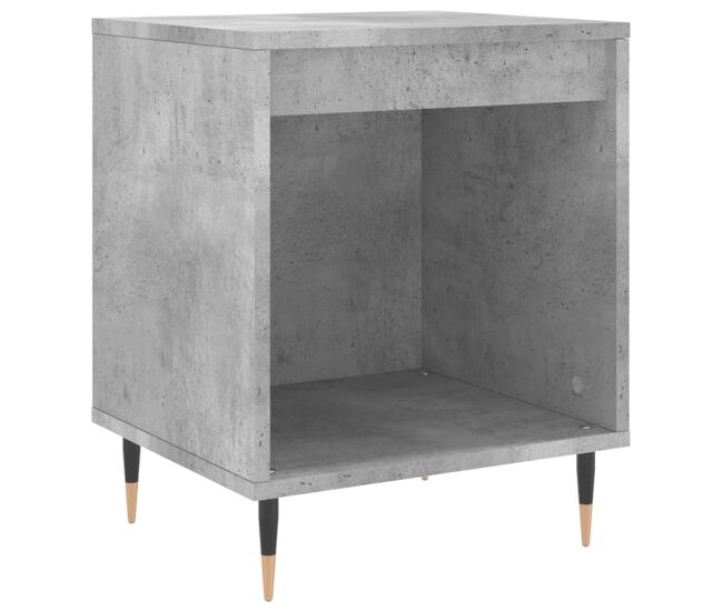 Vidaxl mesita de noche madera de ingeniería gris hormigón 40x35x50 cm