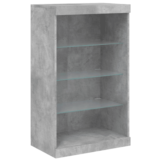 vidaXL Aparador com luzes LED 60,5x37x100 cm cinzento cimento vidaXL Aparador com luzes LED 60,5x37x100 cm cinzento cimento