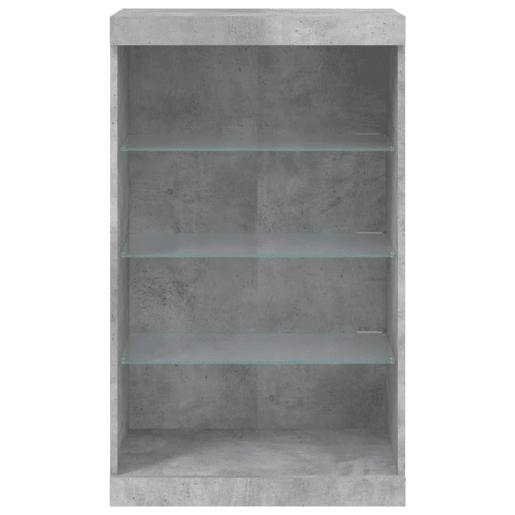 vidaXL Aparador com luzes LED 60,5x37x100 cm cinzento cimento vidaXL Aparador com luzes LED 60,5x37x100 cm cinzento cimento