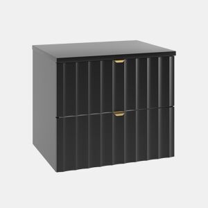 Móvel de lavatório 60cm plano de trabalho Lexa Preto