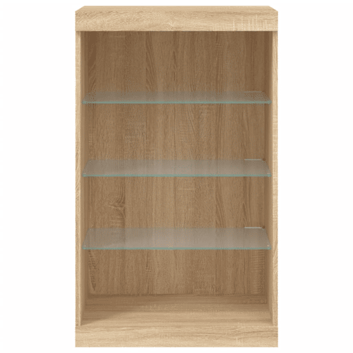 vidaXL Aparador com luzes LED 60,5x37x100 cm carvalho sonoma vidaXL Aparador com luzes LED 60,5x37x100 cm carvalho sonoma