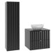Conjunto de muebles con lavabo individual y columna Lexa 60 Conjunto de muebles con lavabo individual y columna Lexa 60 Negro