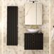Conjunto de muebles con lavabo individual y columna Lexa 60 Conjunto de muebles con lavabo individual y columna Lexa 60 Negro