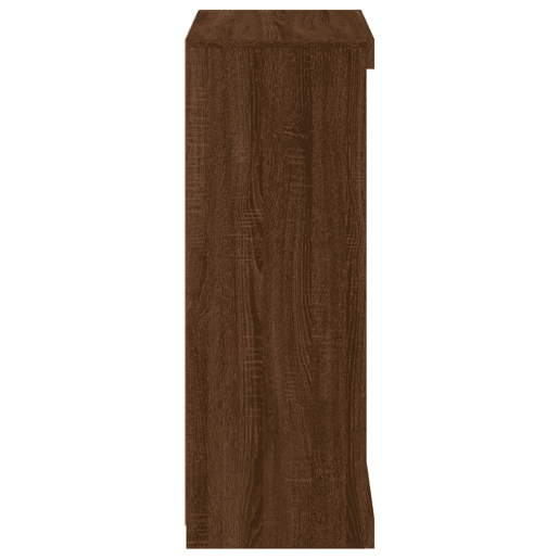 vidaXL Aparador com luzes LED 60,5x37x100 cm carvalho castanho