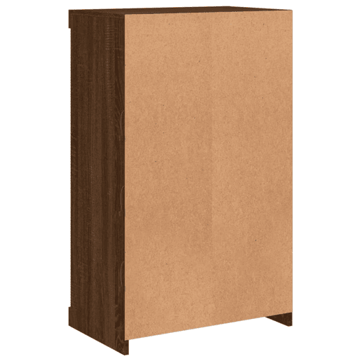 vidaXL Aparador com luzes LED 60,5x37x100 cm carvalho castanho