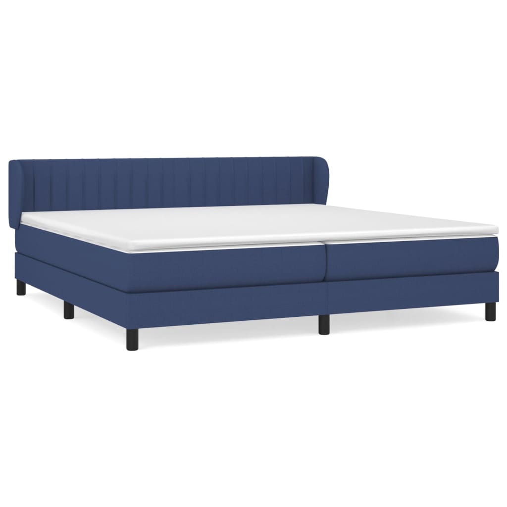 Cama box spring 200x200 Azul