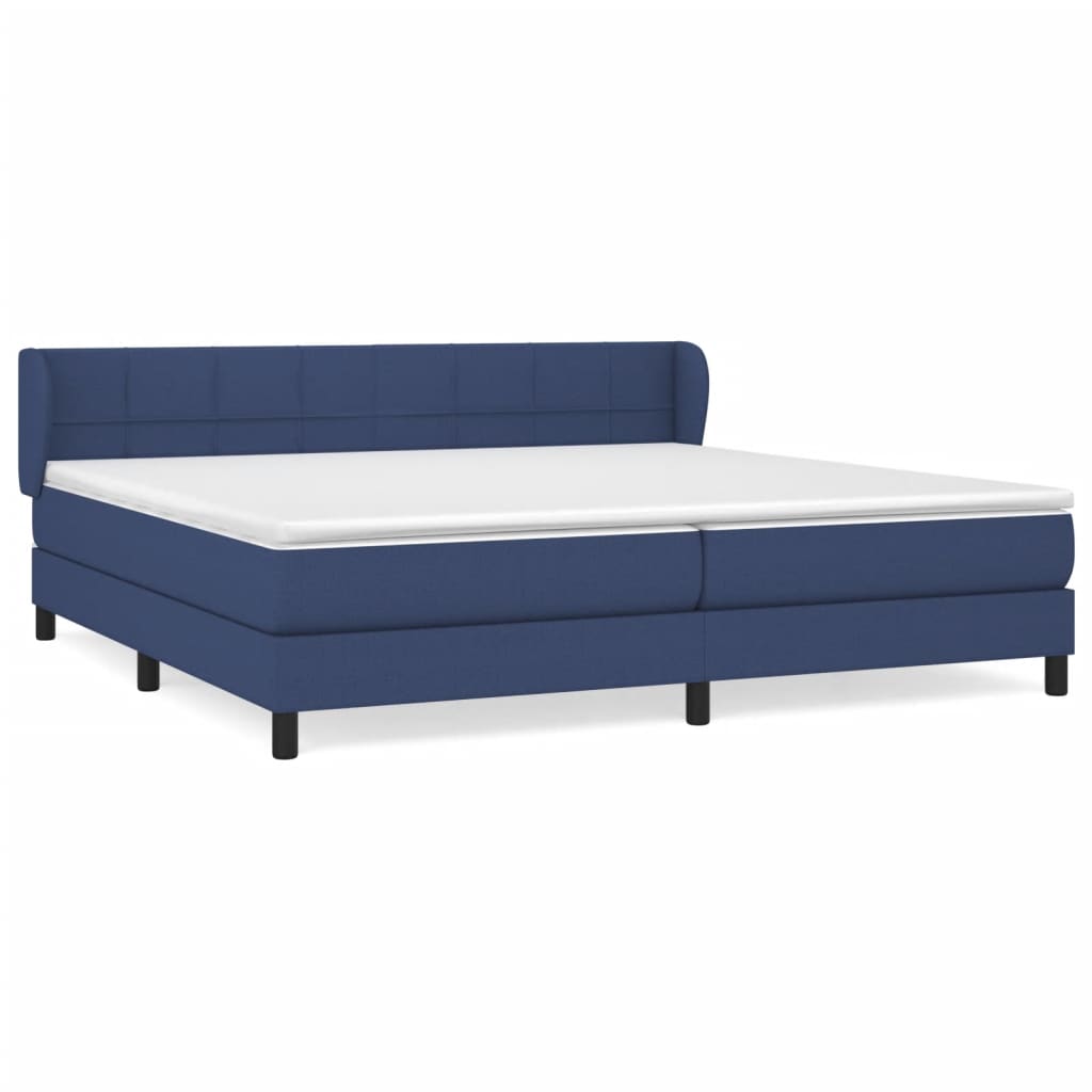 Cama box spring 200x200 Azul
