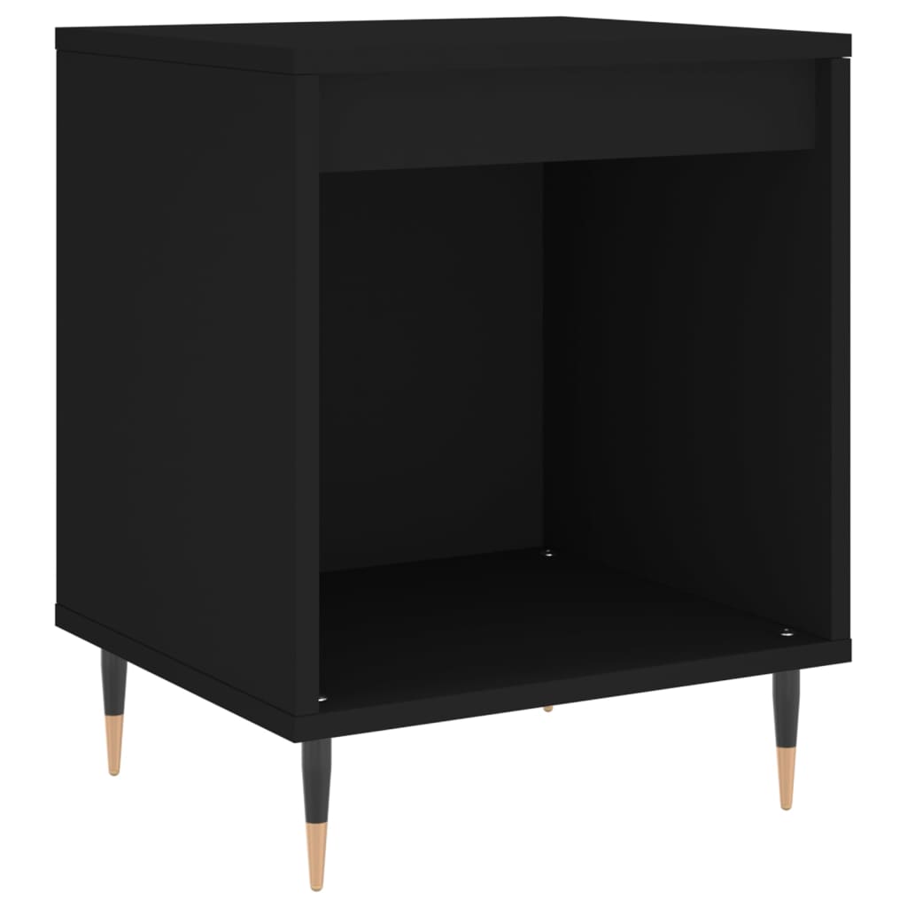 vidaxl mesita de noche madera de ingenieria negro 40x35x50 cm