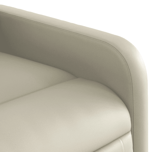 vidaXL Poltrona de massagens reclinável couro artificial cor creme