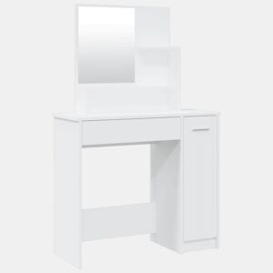 vidaXL Toucador com espelho 86,5x35x136 cm cor branco