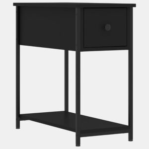 vidaXL Mesa de cabeceira 30x60x60 cm derivados de madeira preto