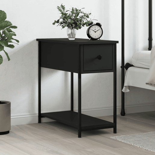 vidaXL Mesa de cabeceira 30x60x60 cm derivados de madeira preto vidaXL Mesa de cabeceira 30x60x60 cm derivados de madeira preto