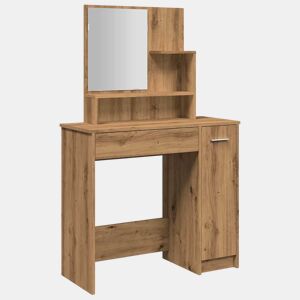 vidaXL Toucador com espelho 86,5x35x136 cm cor carvalho artisiano
