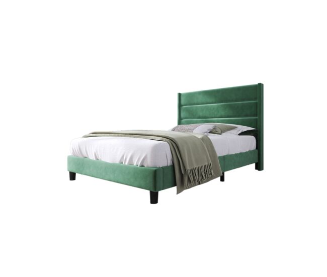 Cama individual de terciopelo 90x200cm,verde