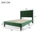 Cama individual de terciopelo Cama individual de terciopelo Verde
