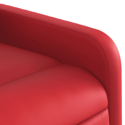vidaXL Poltrona massagens reclinável elétrica couro artif. vermelho