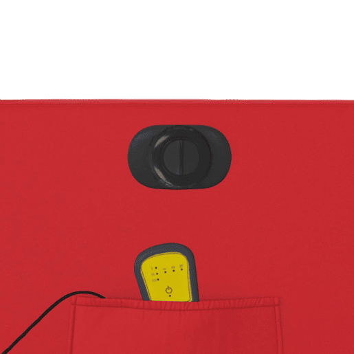 vidaXL Poltrona massagens reclinável elétrica couro artif. vermelho