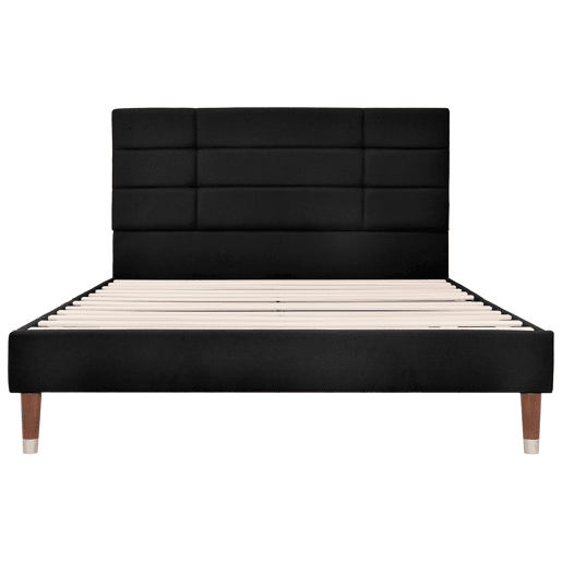 Cama de casal de linho 140x200cm,preto
