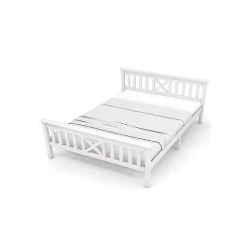 Cama juvenile,cama dupla de madeira de pinho 140x200cm,branco