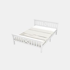 Cama juvenile,cama dupla de madeira de pinho 140x200cm,branco