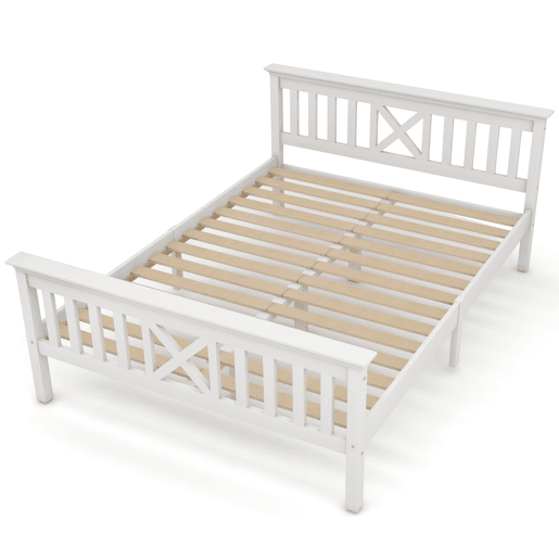 Cama juvenile,cama dupla de madeira de pinho 140x200cm,branco