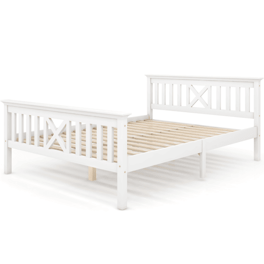 Cama juvenile,cama dupla de madeira de pinho 140x200cm,branco