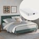 Cama de matrimonio de terciopelo Cama de matrimonio de terciopelo Verde