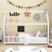 Cama cabaña infantil de madera de pino 97x207 Cama cabaña infantil de madera de pino 97x207 Blanco