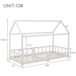 Cama cabaña infantil de madera de pino 97x207 Cama cabaña infantil de madera de pino 97x207 Blanco