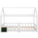 Cama cabaña infantil de madera de pino 97x207 Cama cabaña infantil de madera de pino 97x207 Blanco