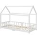 Cama cabaña infantil de madera de pino 97x207 Cama cabaña infantil de madera de pino 97x207 Blanco